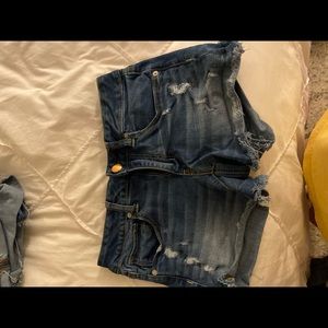 american eagle blue jean shorts